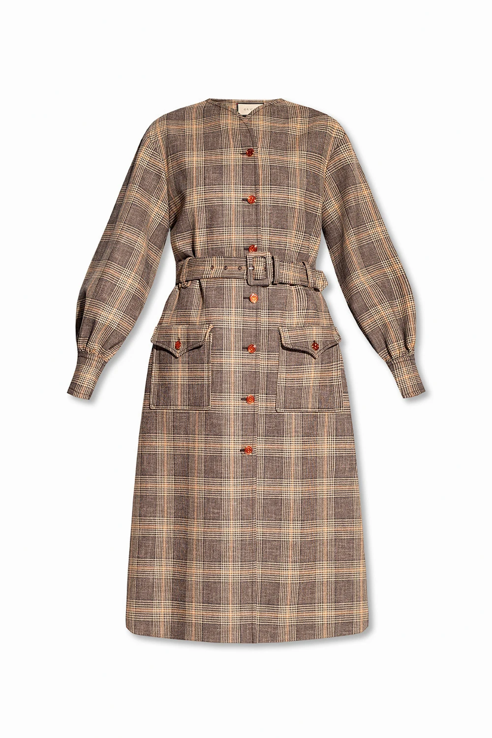 Checked coat
