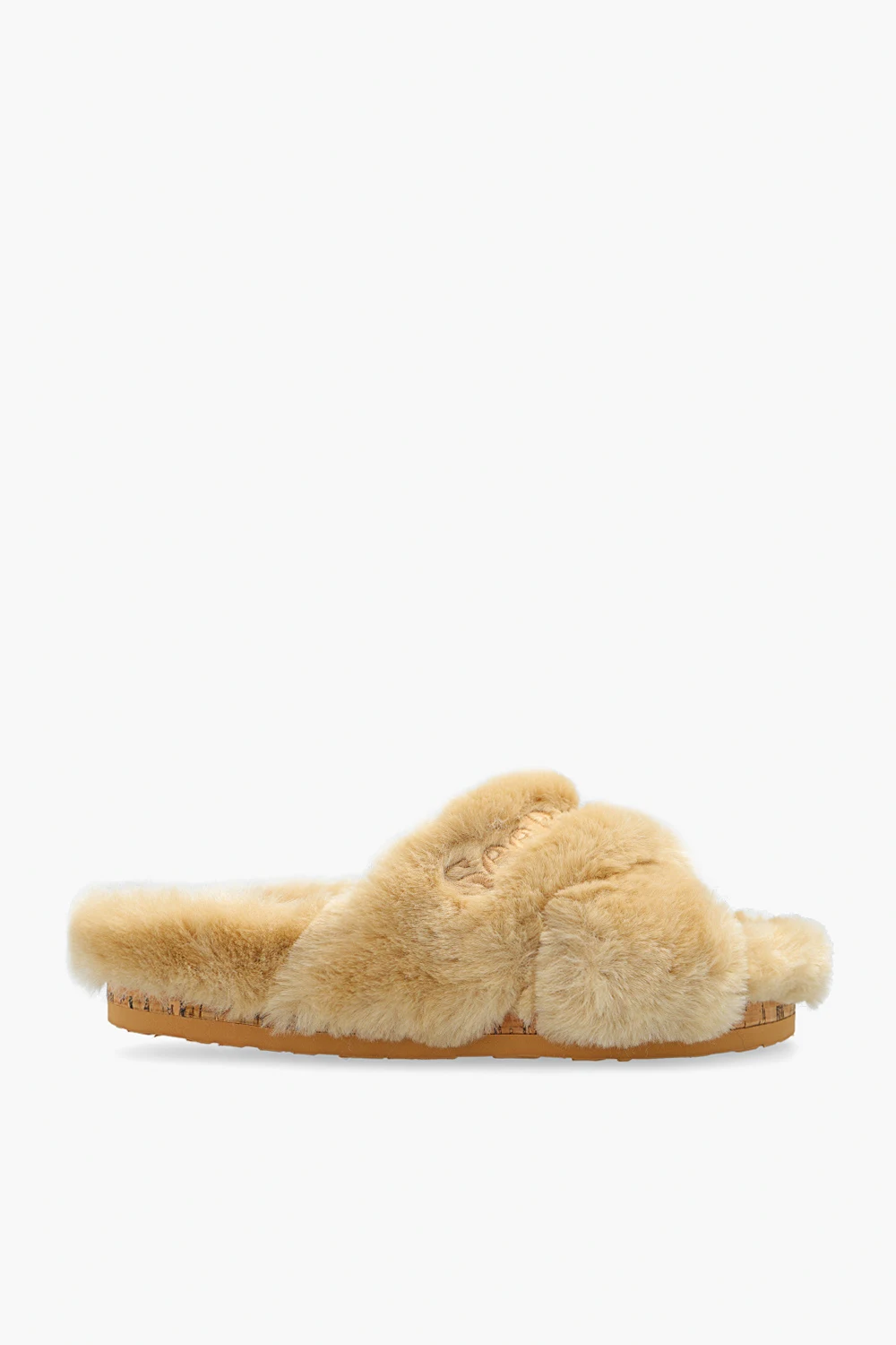 Faux fur slides