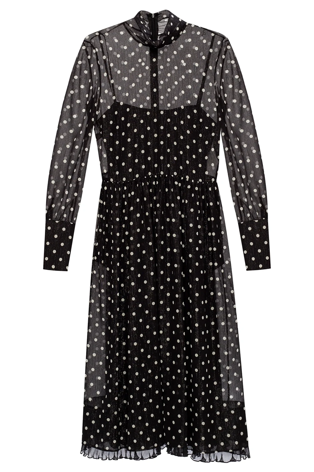 High-neck printed dress