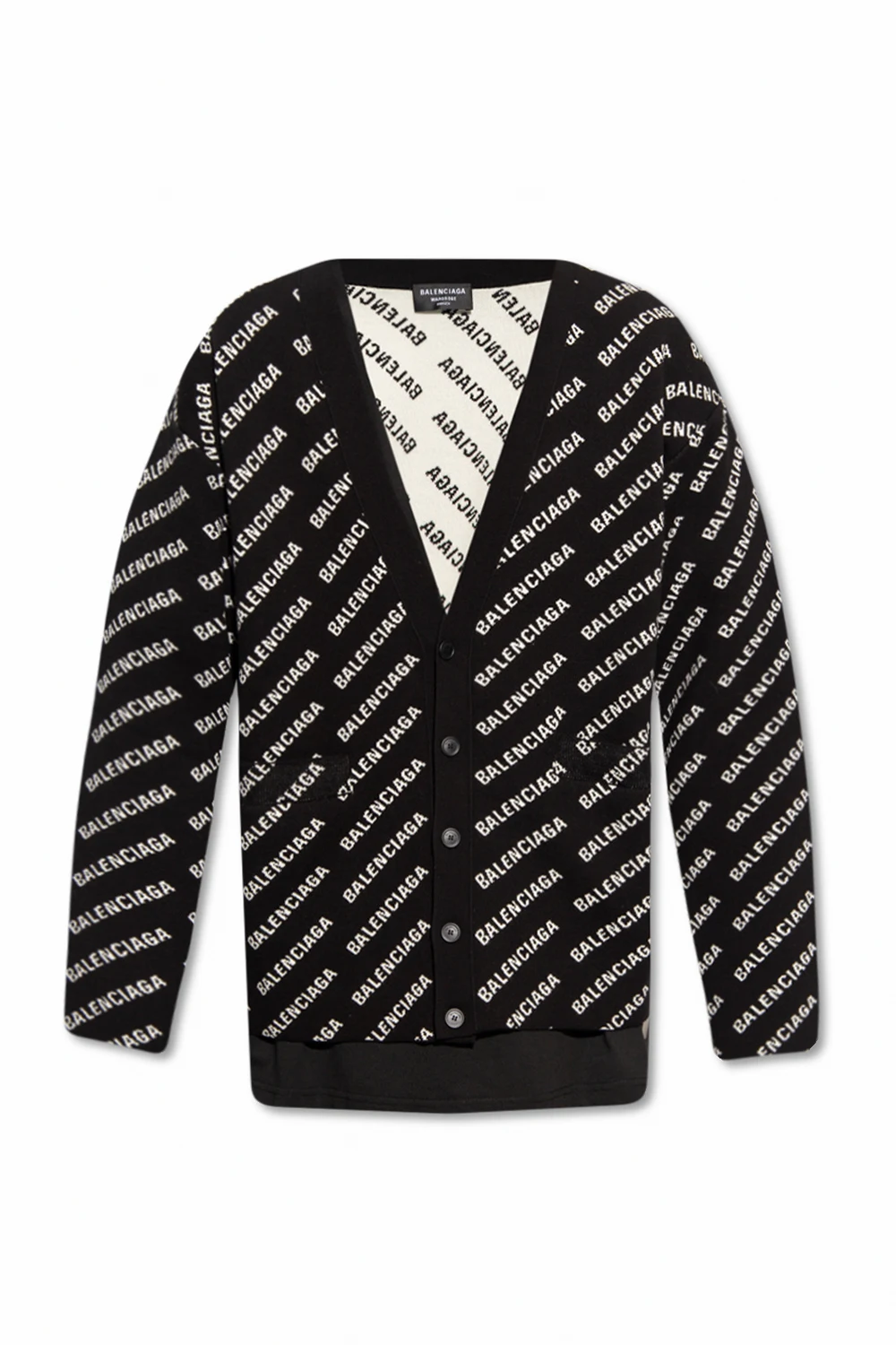 BLACK Cardigan with logo