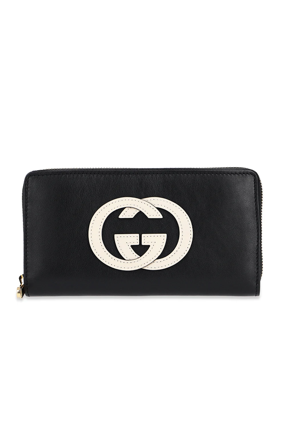 Leather wallet with logo