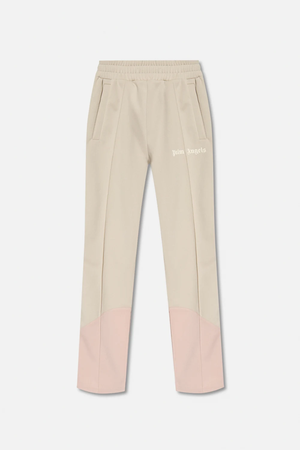 beige Trousers with logo