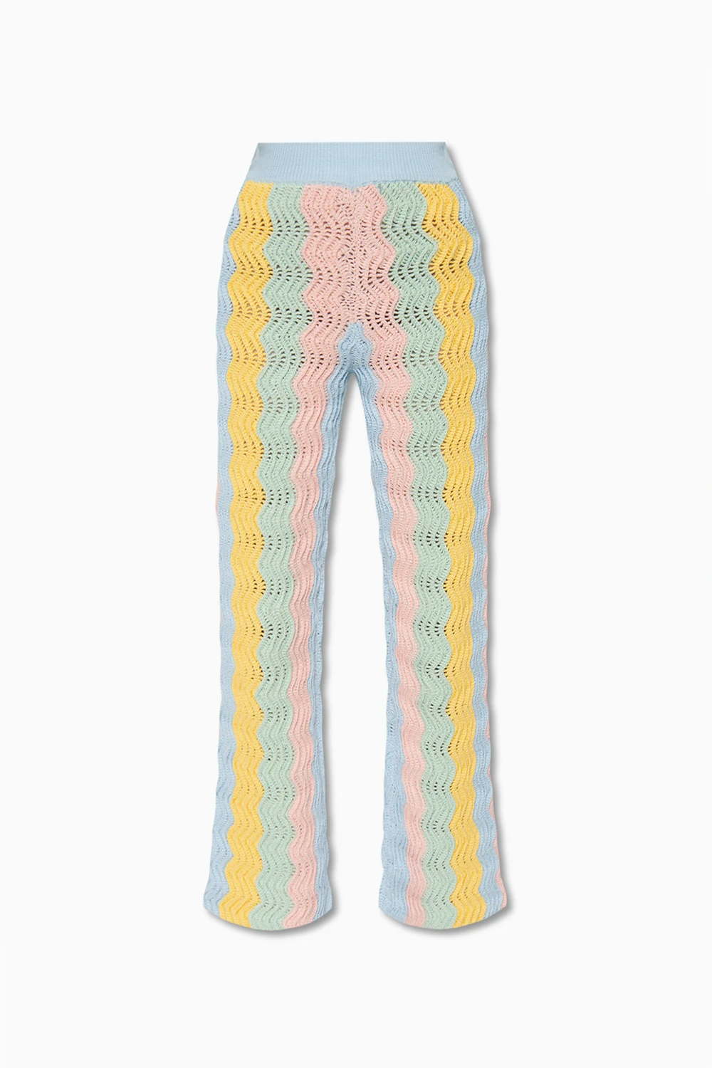 Cotton flared trousers