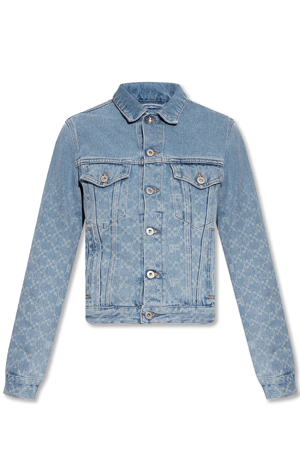Denim jacket with monogram