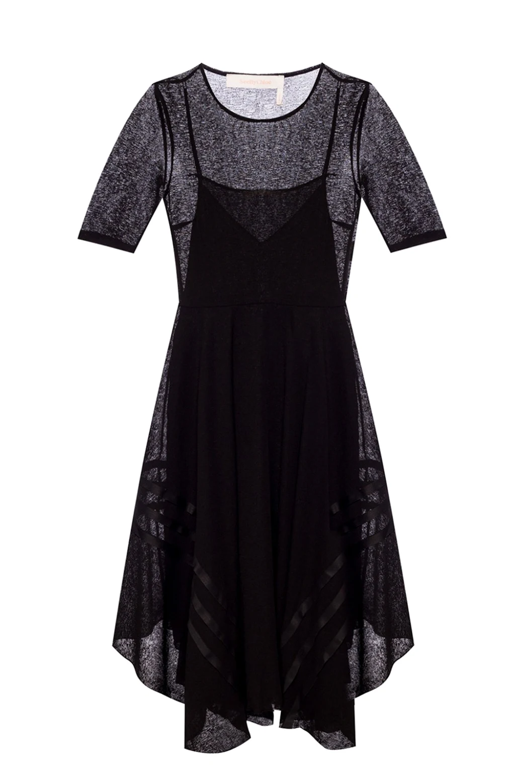 Dress with asymmetric hem
