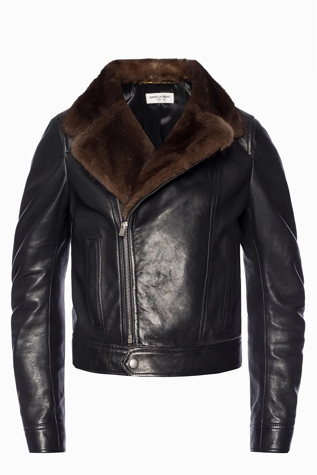 Fur-trimmed jacket