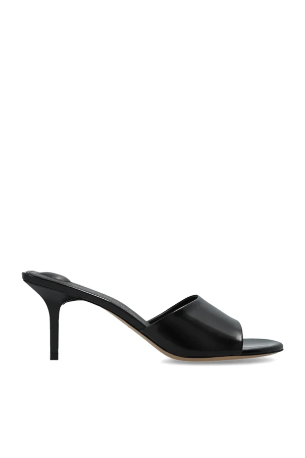 BLACK Heeled mules "Cubisto"