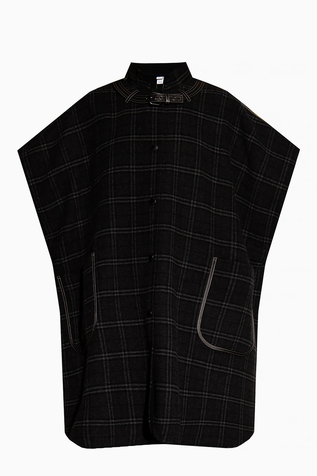 Checked poncho