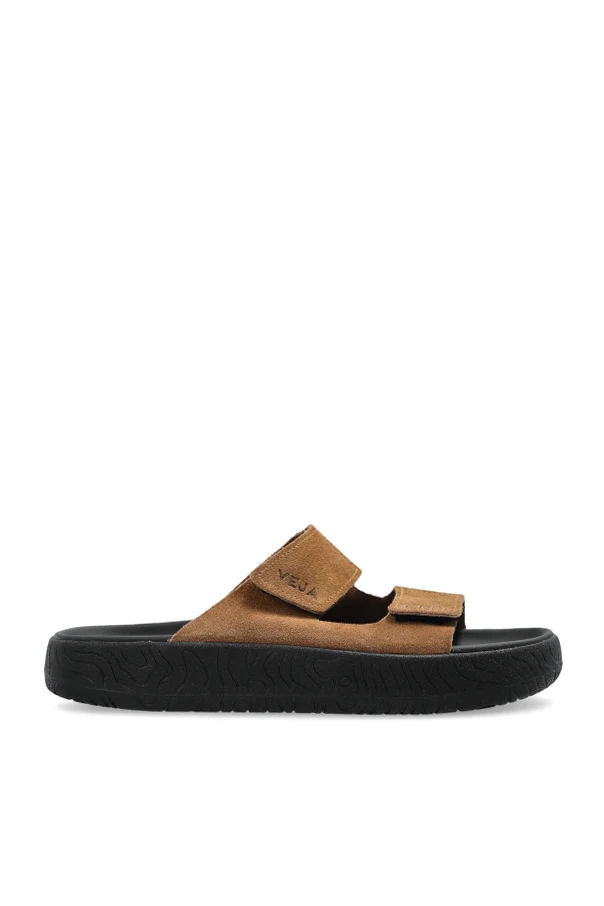 BRAUN "ETNA SUEDE SOFT" Veloursleder-Pantoletten