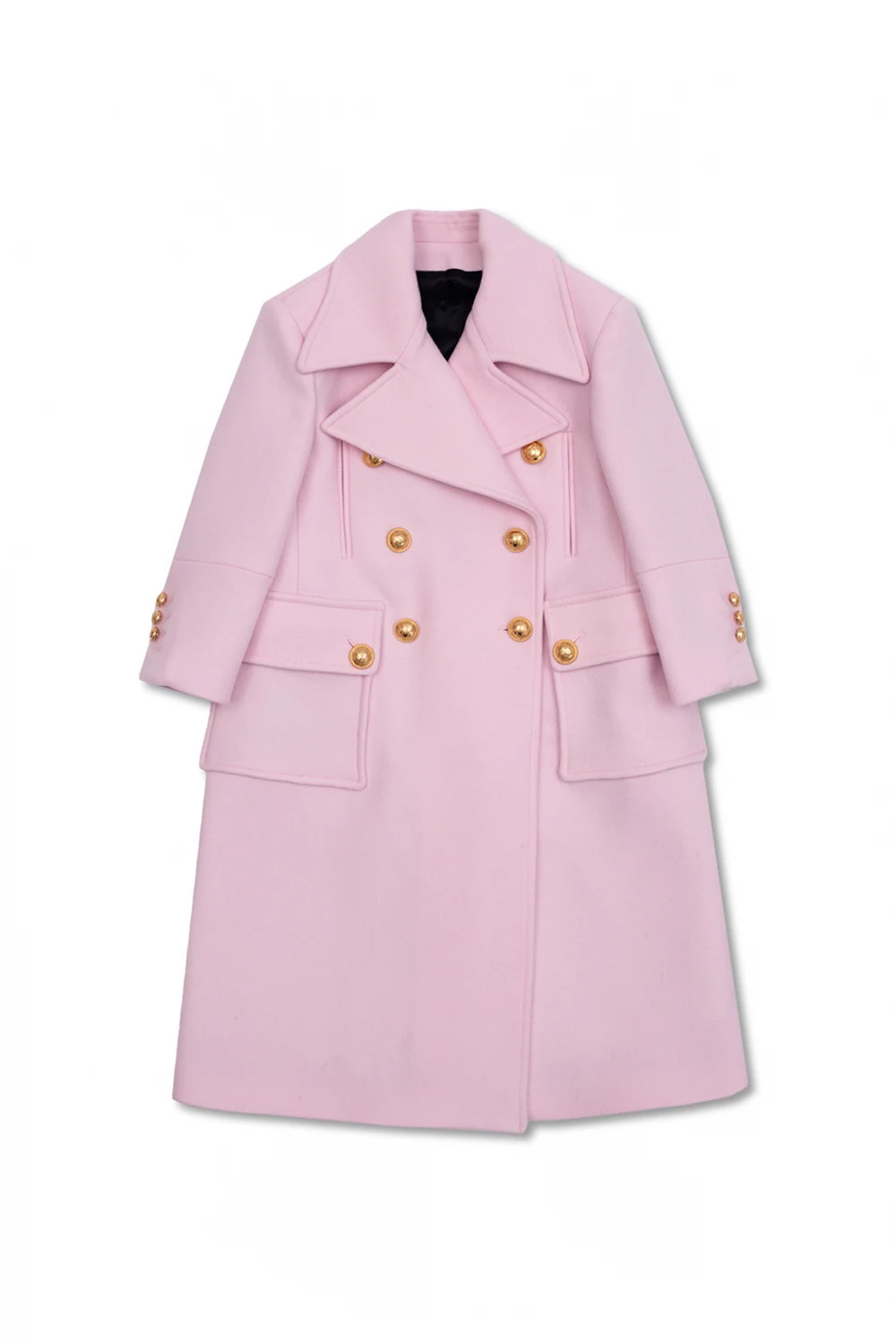 Wool double-breasted coat