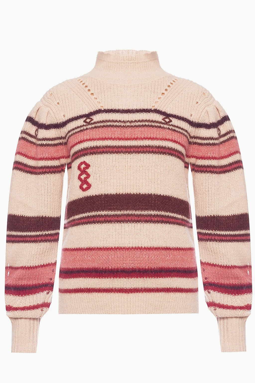 Band collar sweater