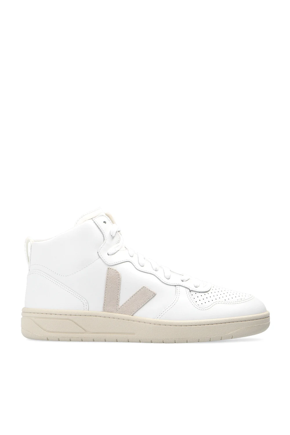 WHITE ‘V-15 Leather’ high-top sneakers