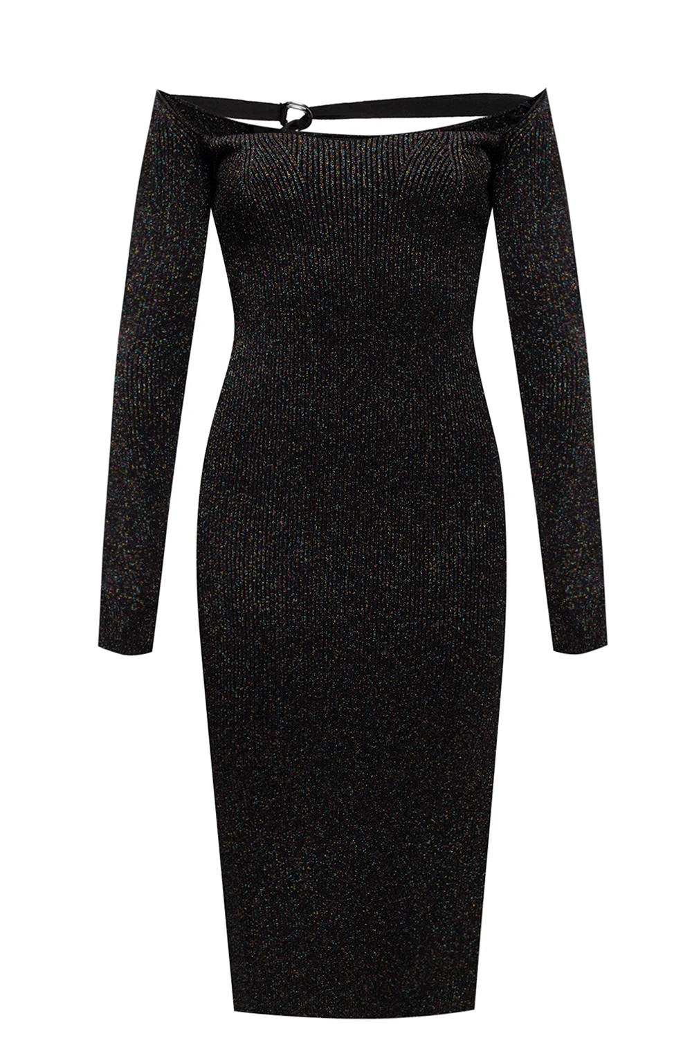 BLACK Fitted dress with slits