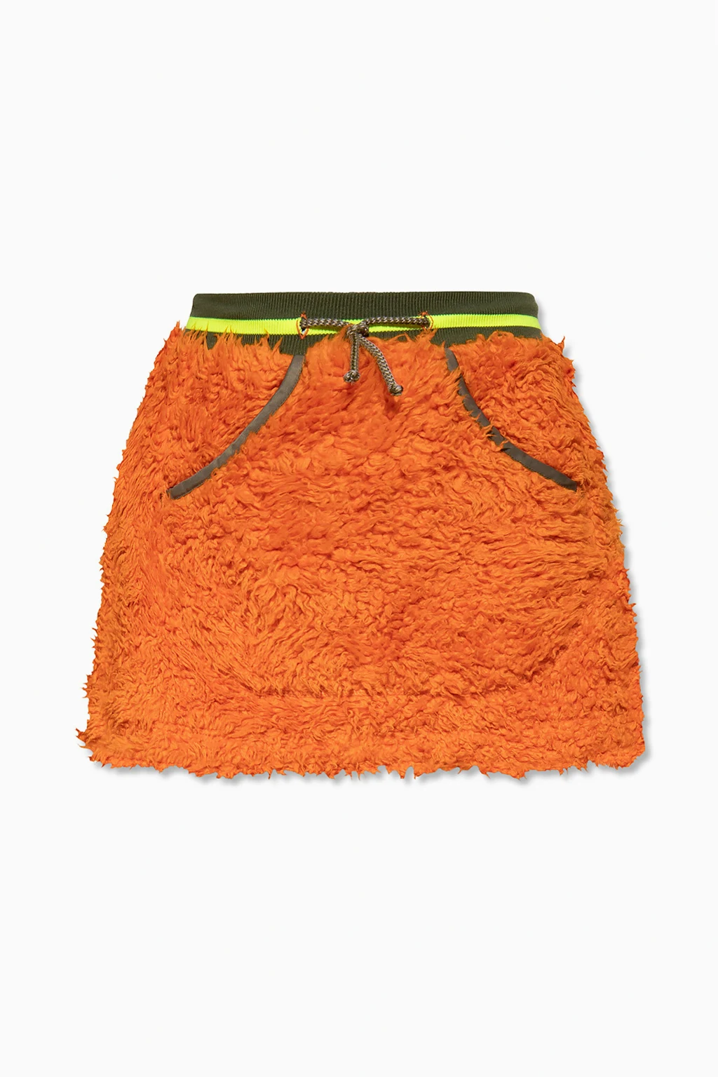 ORANGE Faux-fur skirt