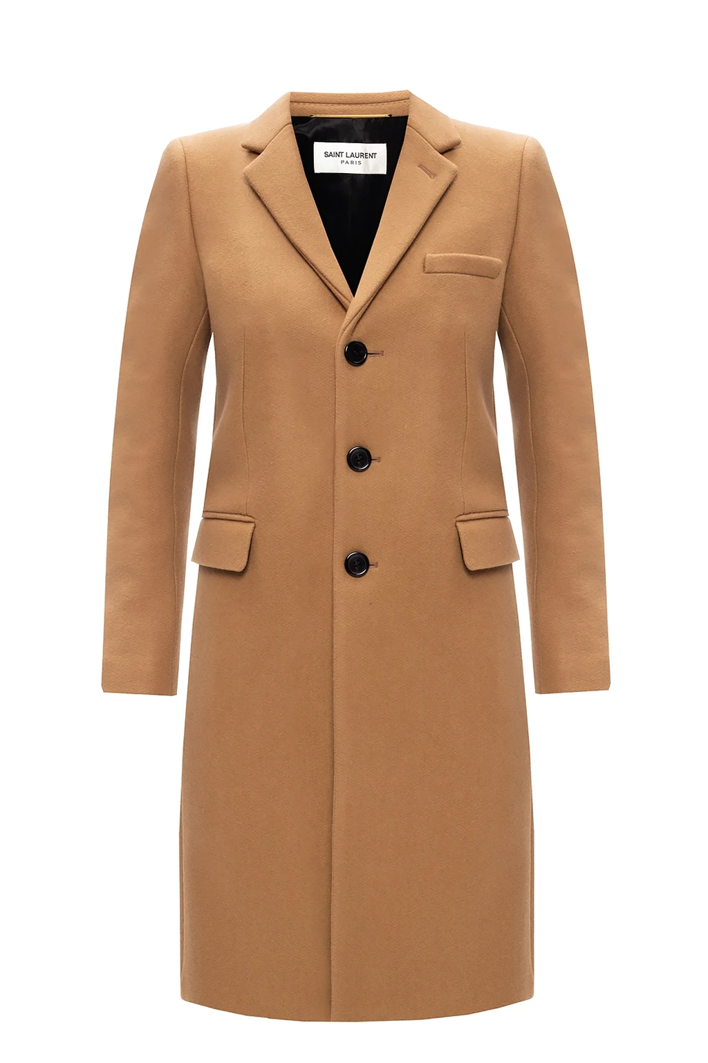 Cashmere coat with notch lapels