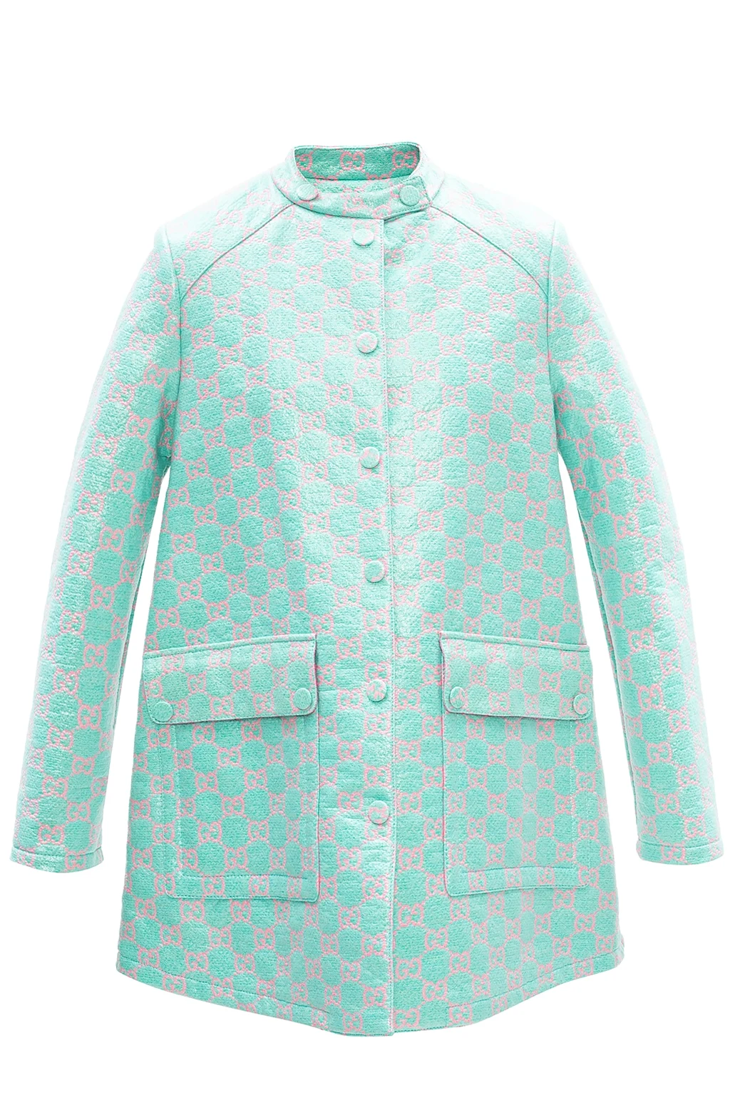 Band collar coat