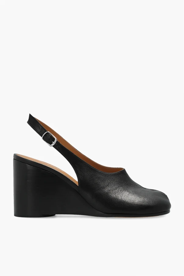 SCHWARZ Lederkeilpumps