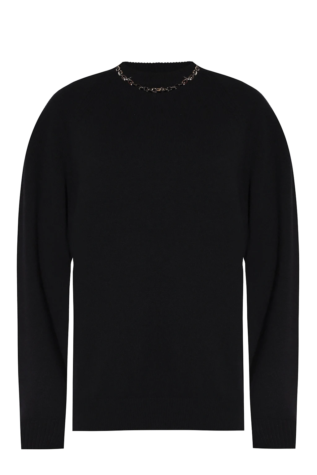 Cashmere sweater with chain
