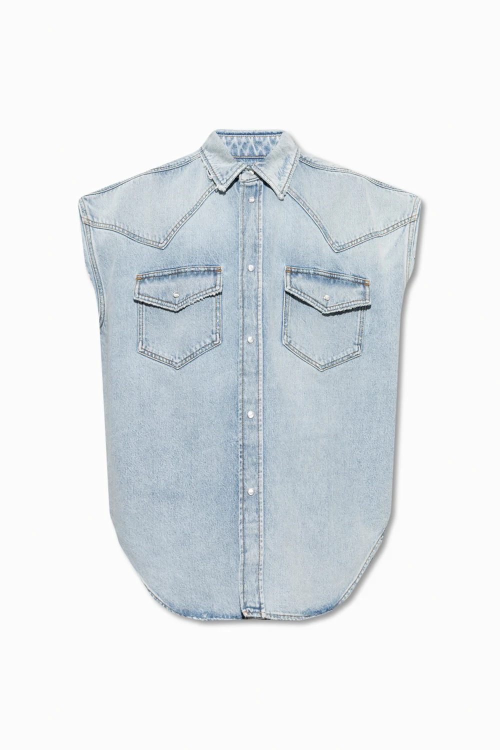 light blue Oversize denim vest