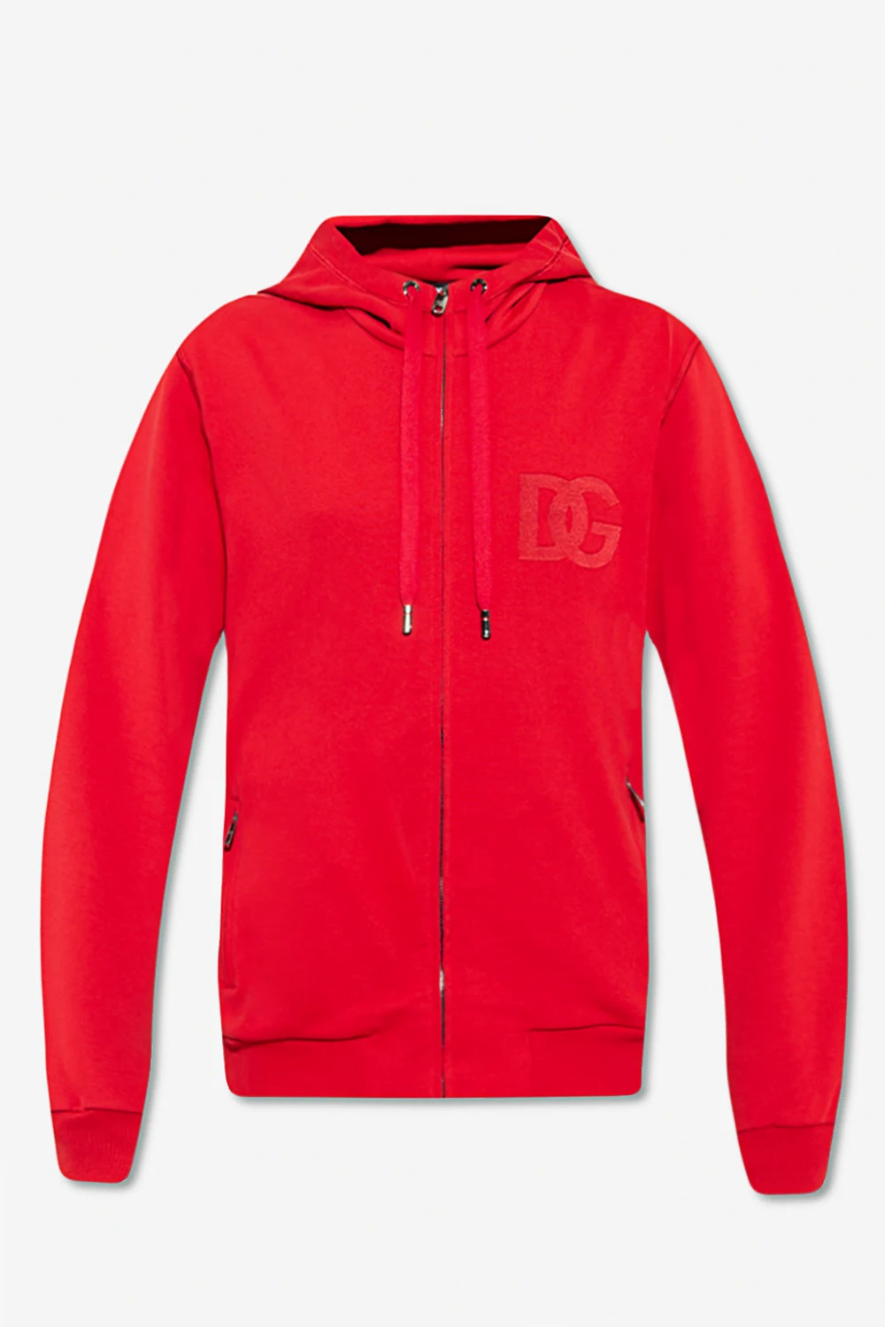 RED Logo-embroidered hoodie