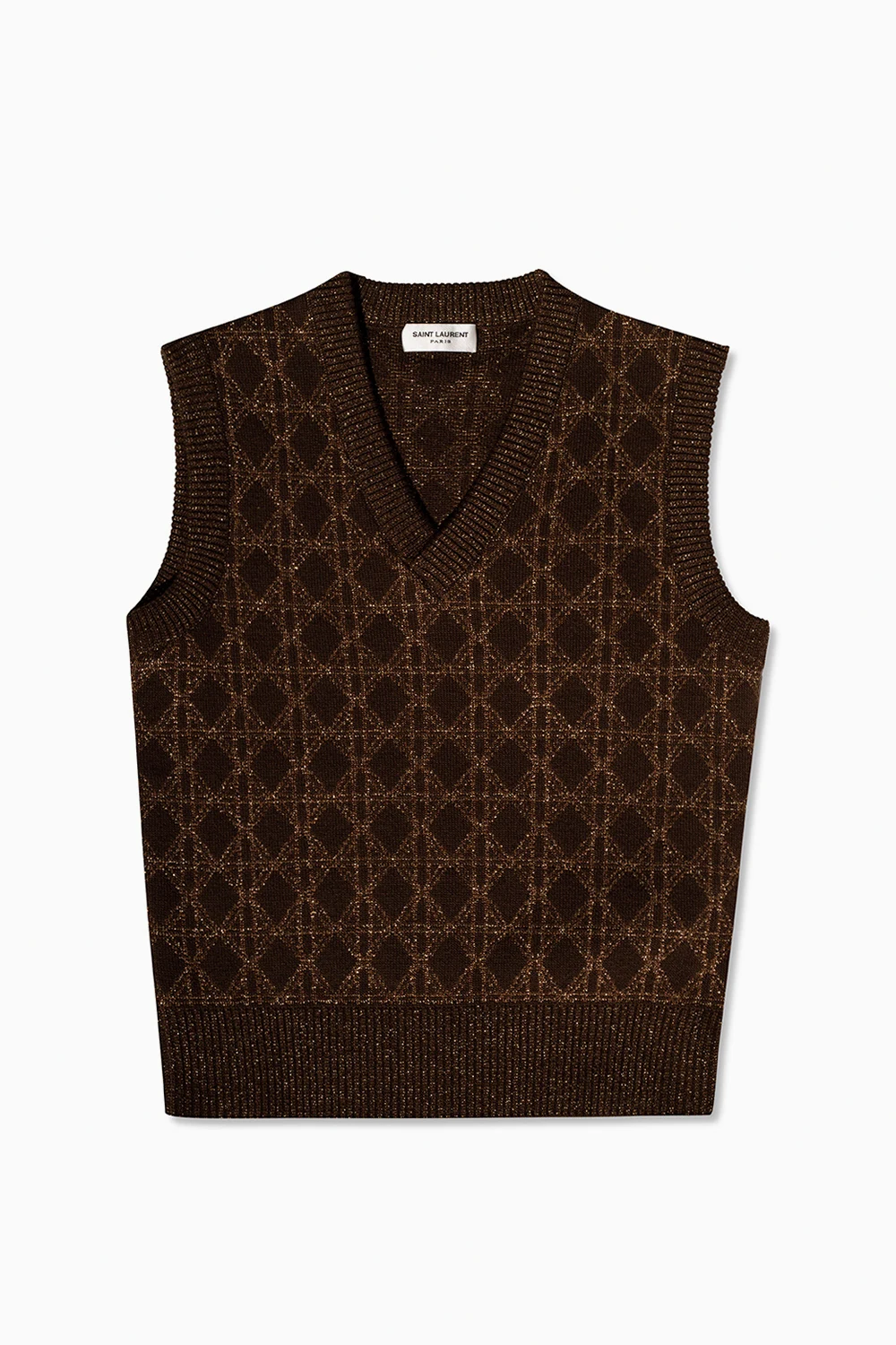 Vest with lurex yarn