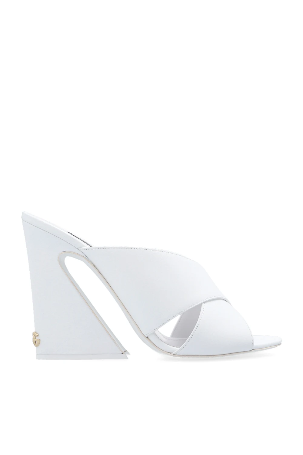 WHITE ‘Kiera’ heeled mules