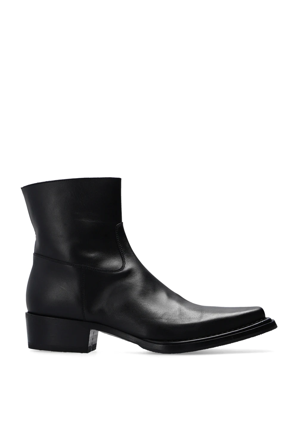 Leather ankle boots
