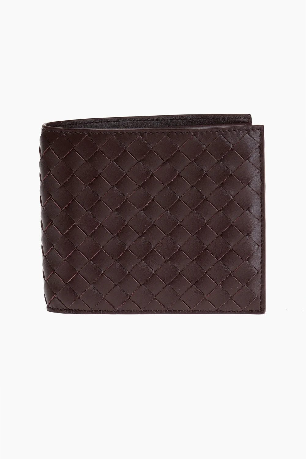 Składany portfel z plecionką 'Intrecciato'