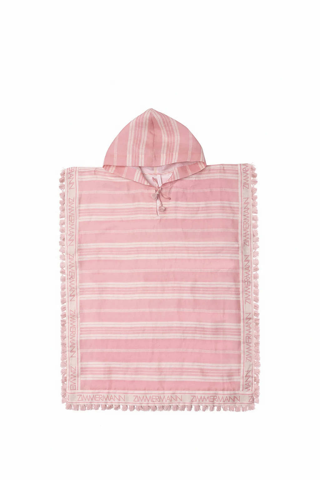 Hooded linen poncho
