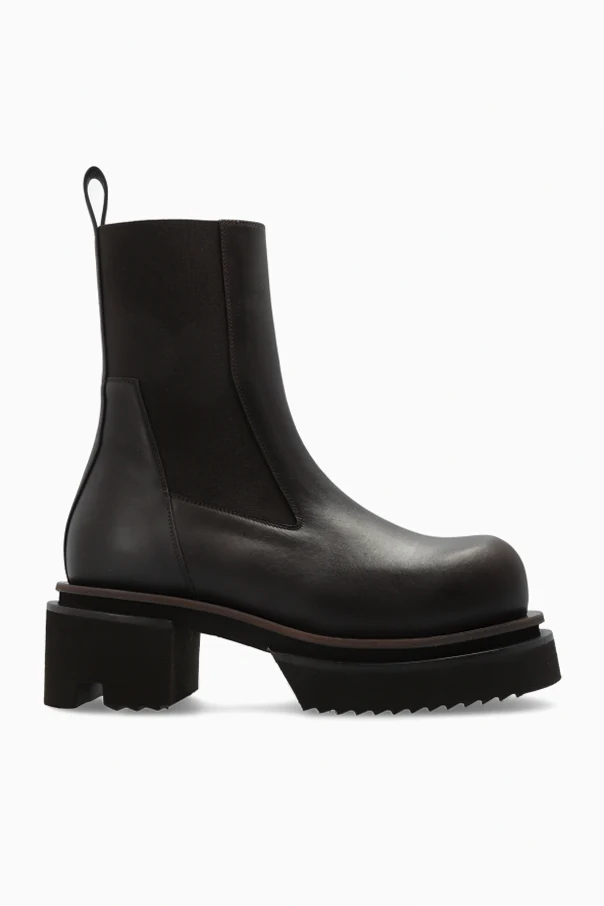 BRAUN Leder-Stiefel auf Plateausohle ‘Beatle Bogun’