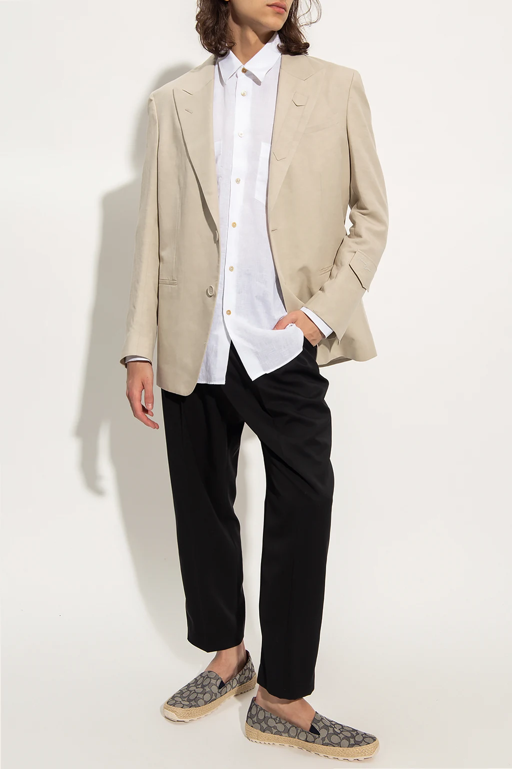 Relaxed-fitting wool trousers