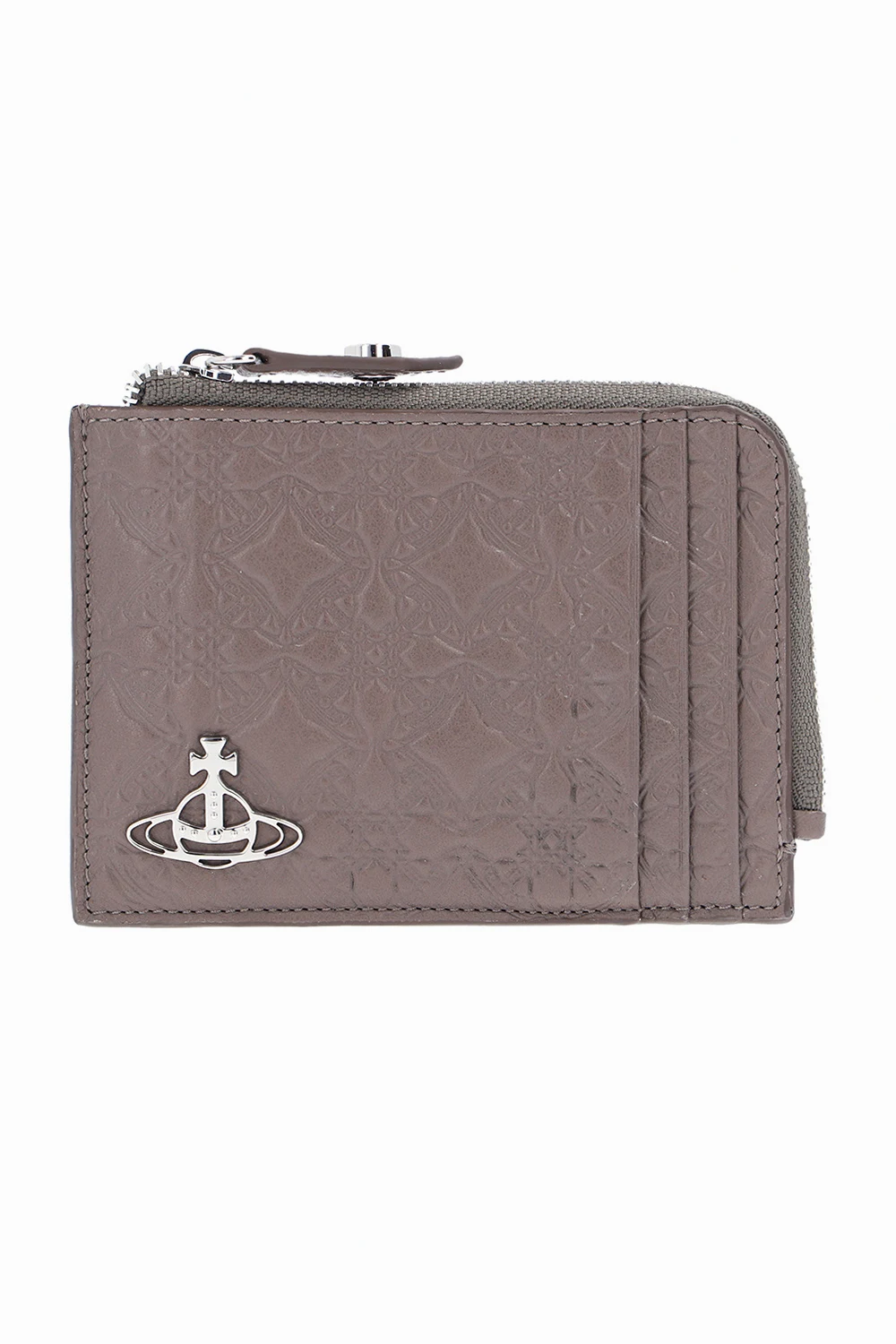 BROWN ‘Geroge’ leather card holder with logo