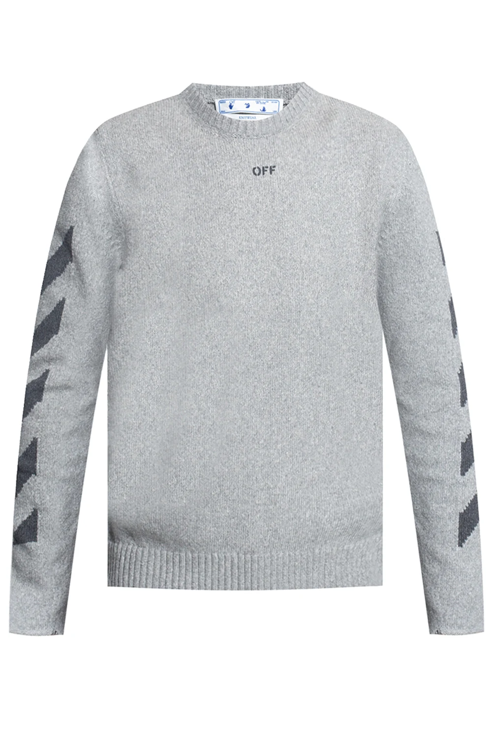 GREY Ribbed sweater with logo