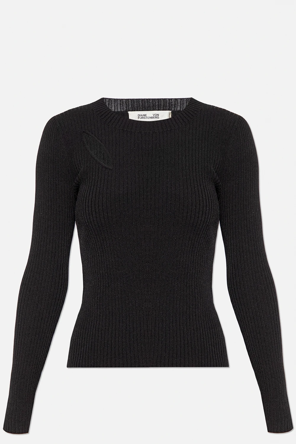 BLACK ‘Lisbon’ ribbed top