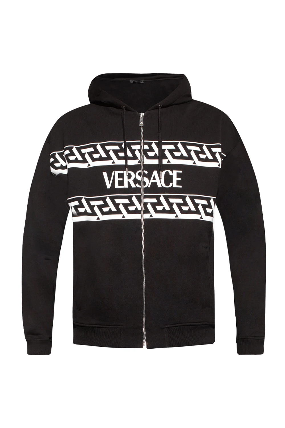 BLACK Logo-printed hoodie
