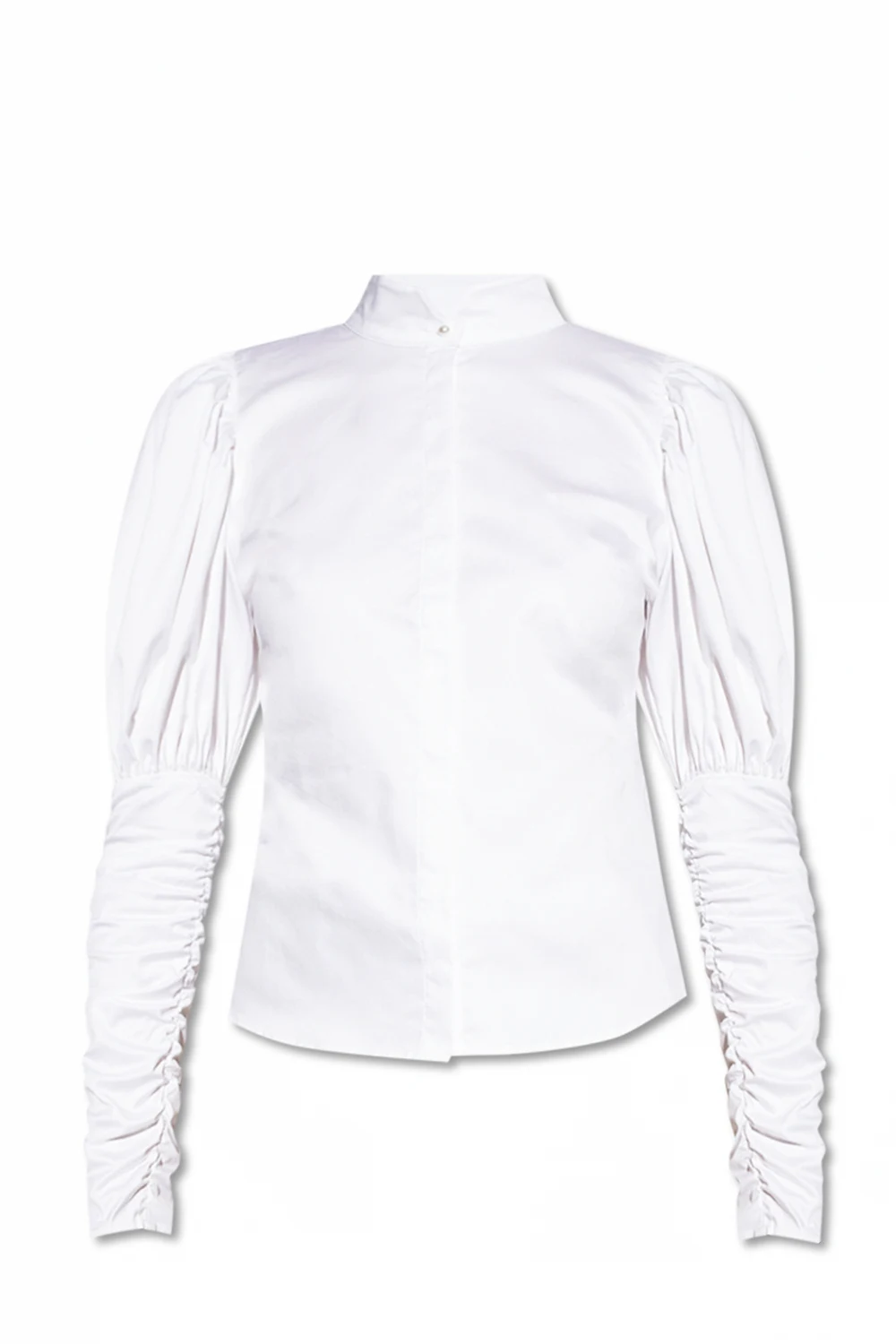 WHITE 'Nila’ shirt with standing collar