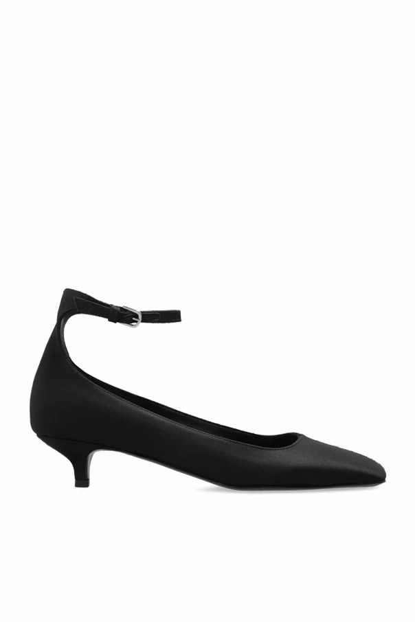 SCHWARZ Satinierte High-Heels