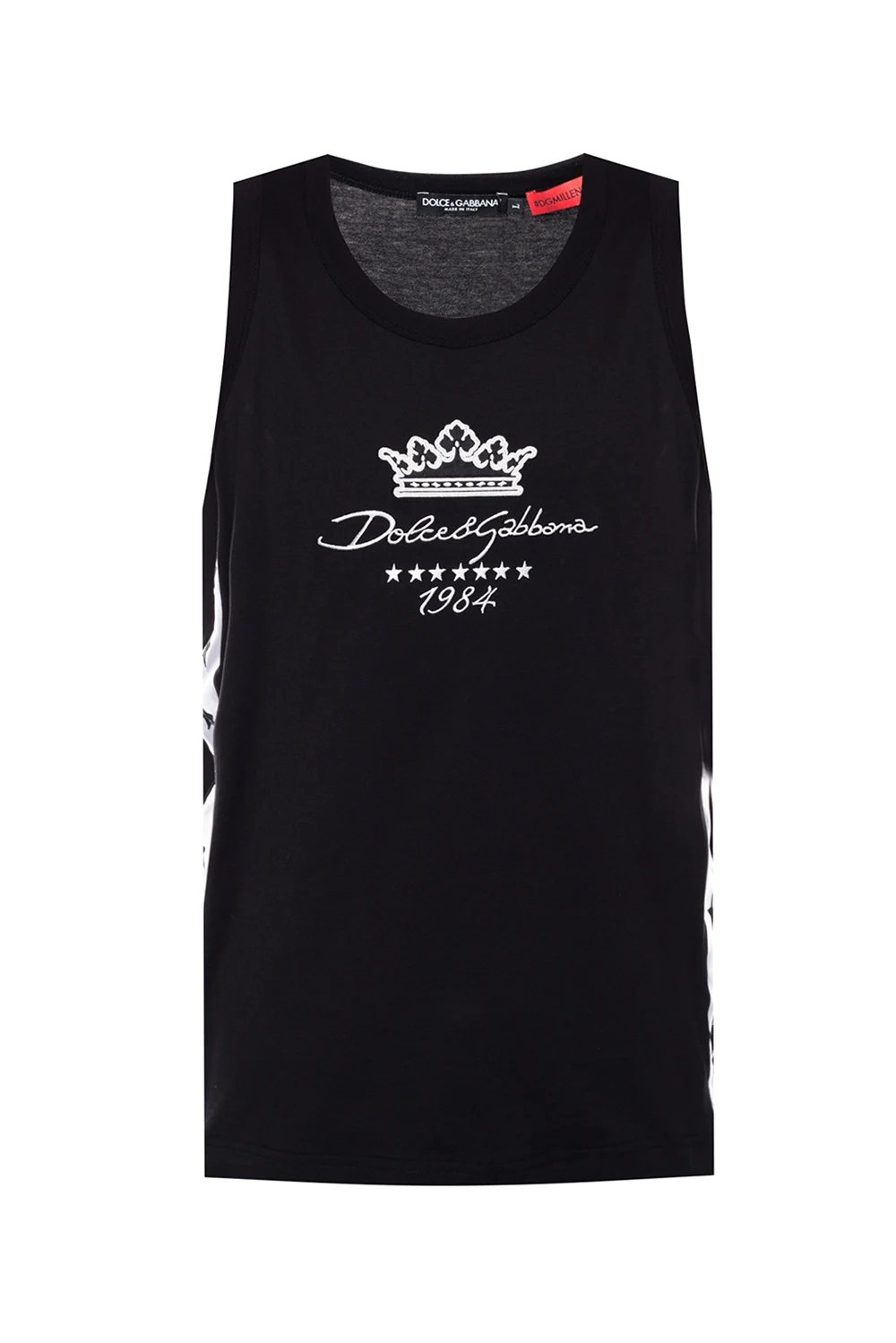 BLACK Logo-embroidered top
