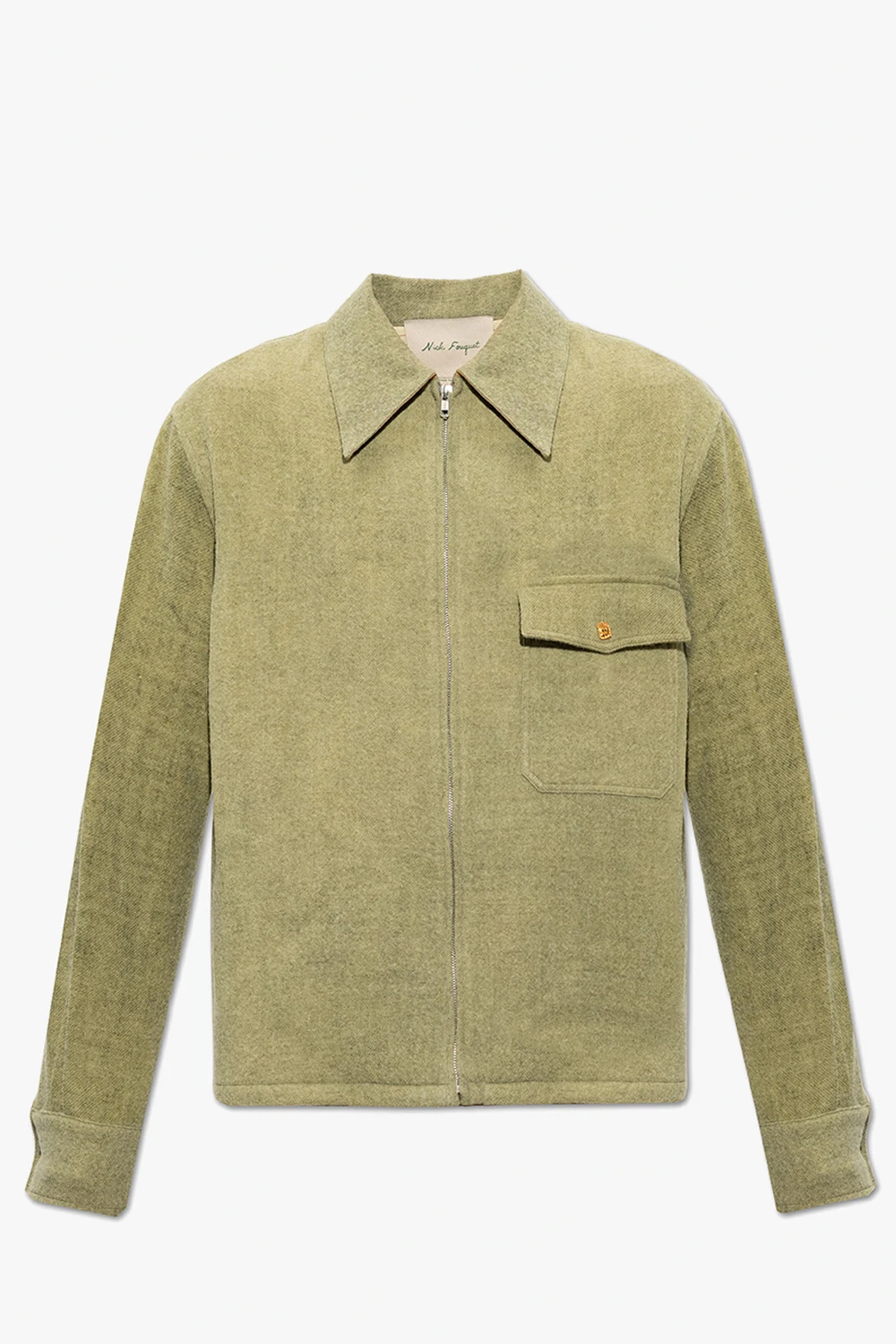 Wełniana kurtka z naszywkami