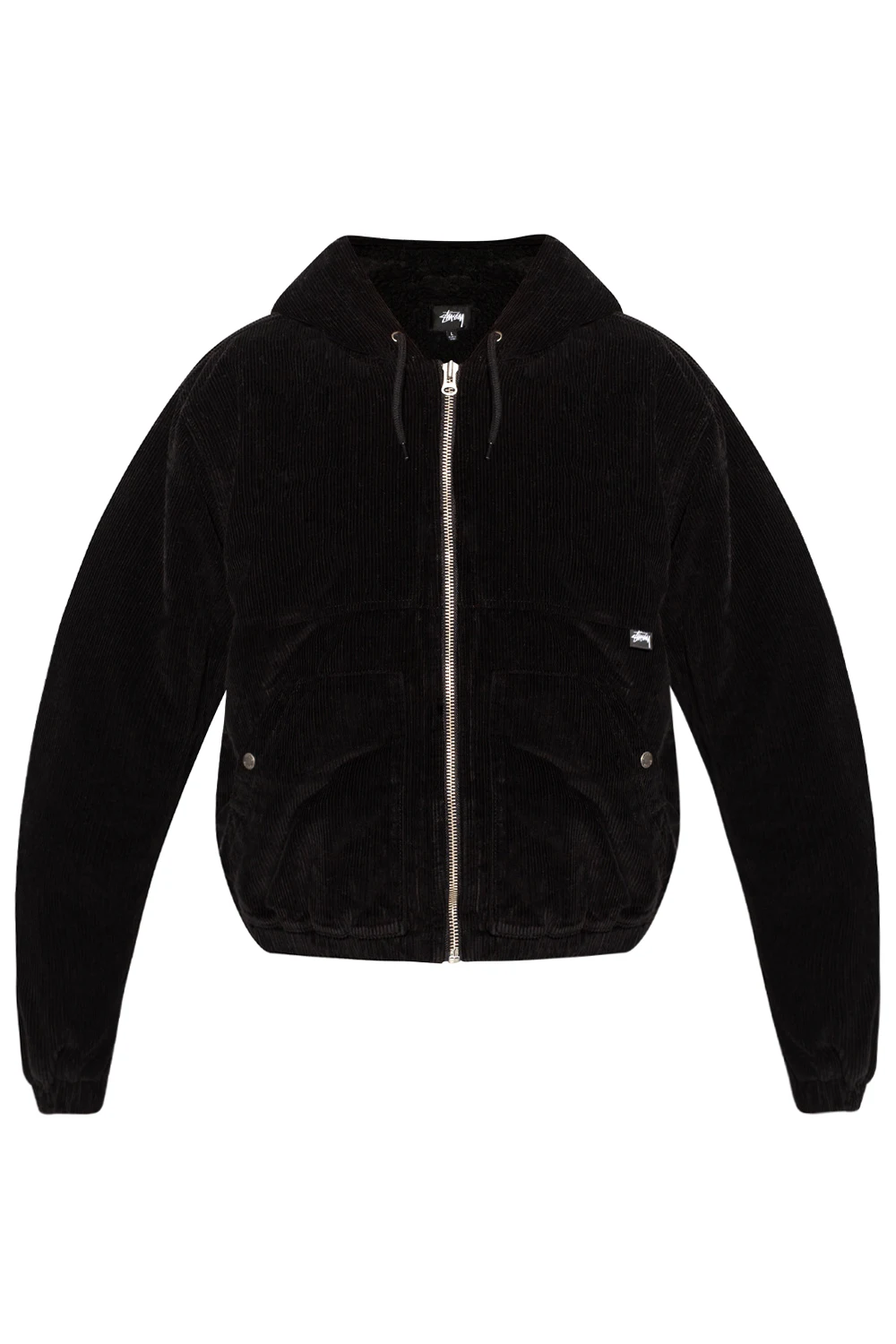 Corduroy hooded jacket