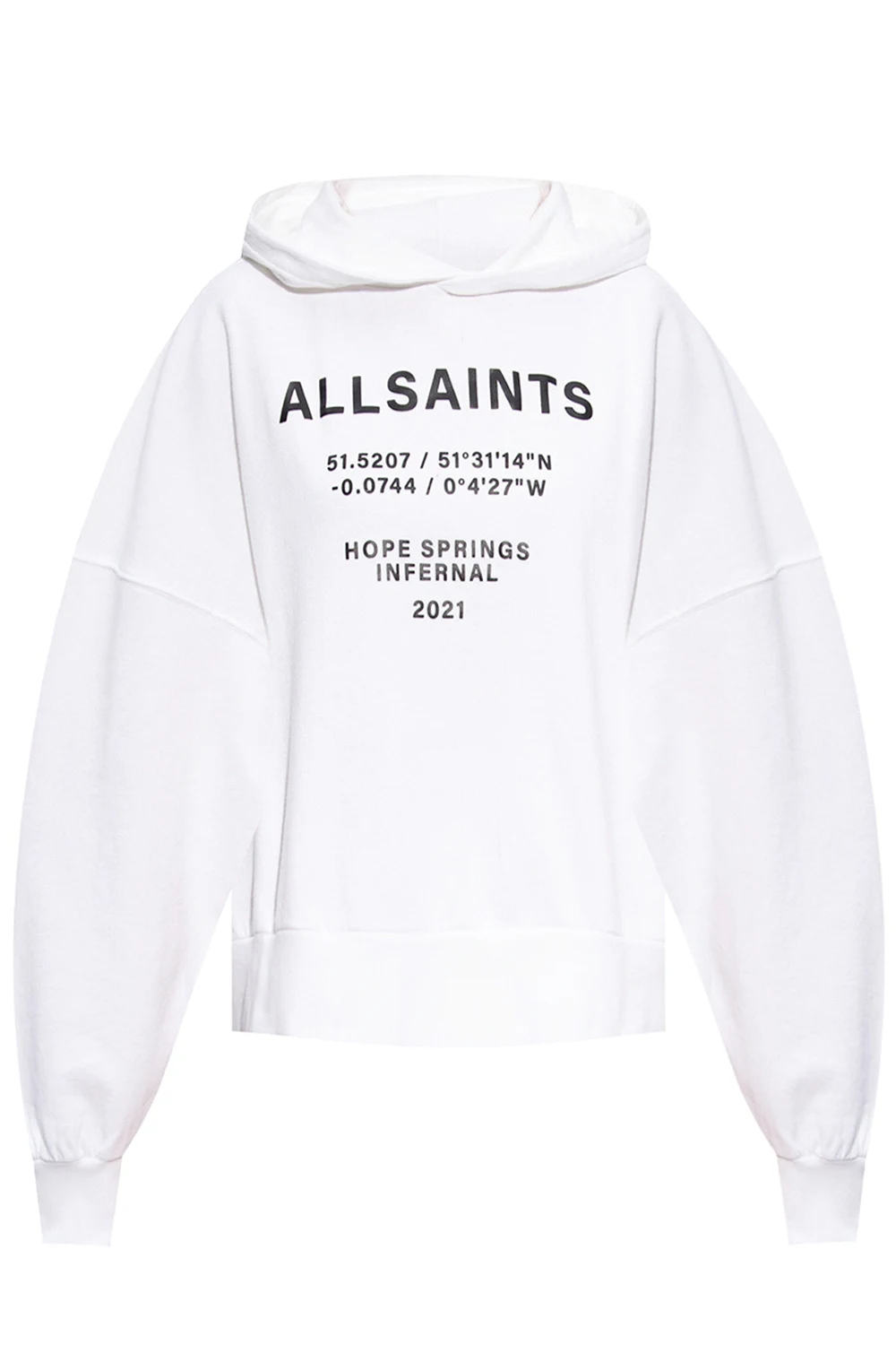 WHITE ‘Co-Ordinates’ hoodie with logo
