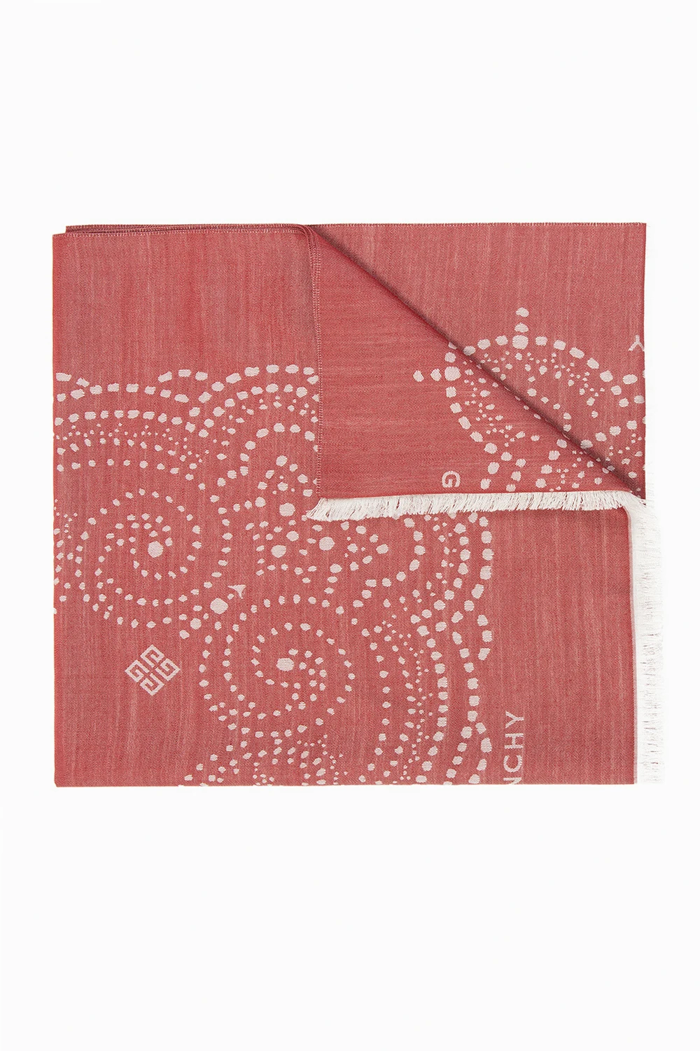 Patterned scarf with logo