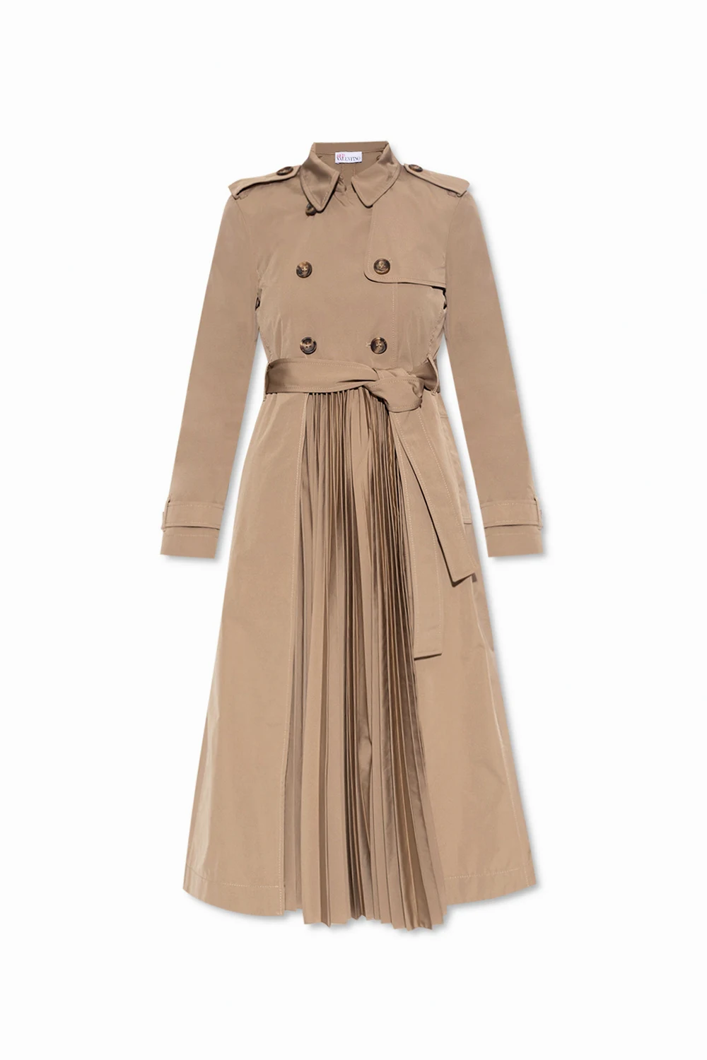 Pleated trench coat
