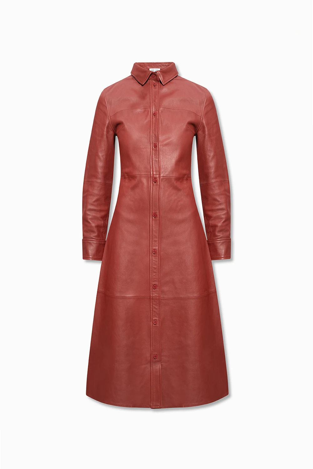 RED Leather dress