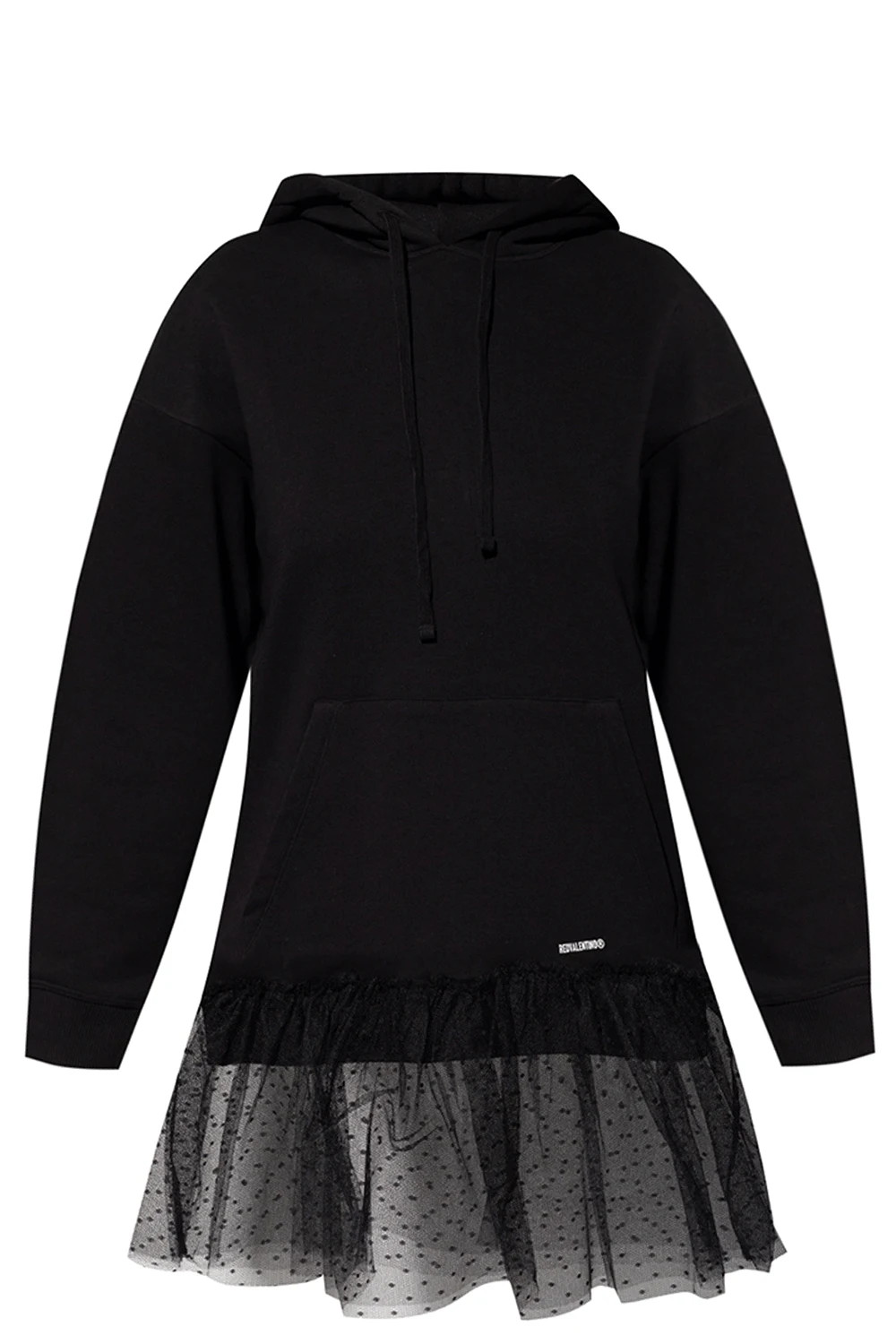 Hoodie with tulle panel