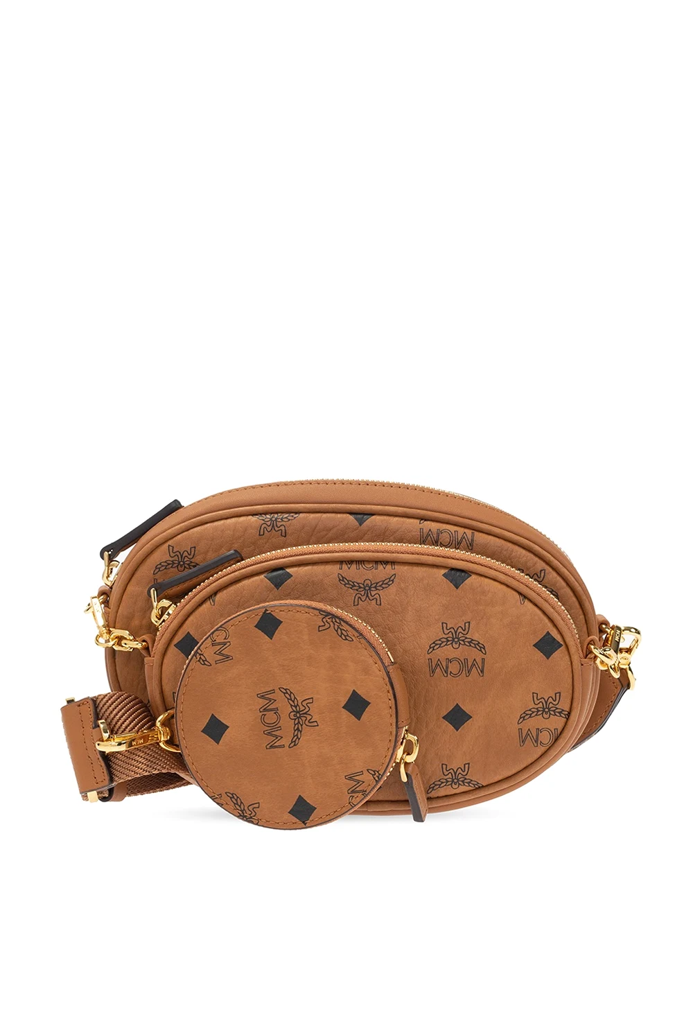 BROWN Shoulder bag with detachable pouches