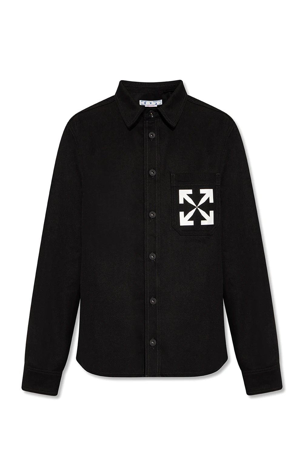 Denim shirt with logo