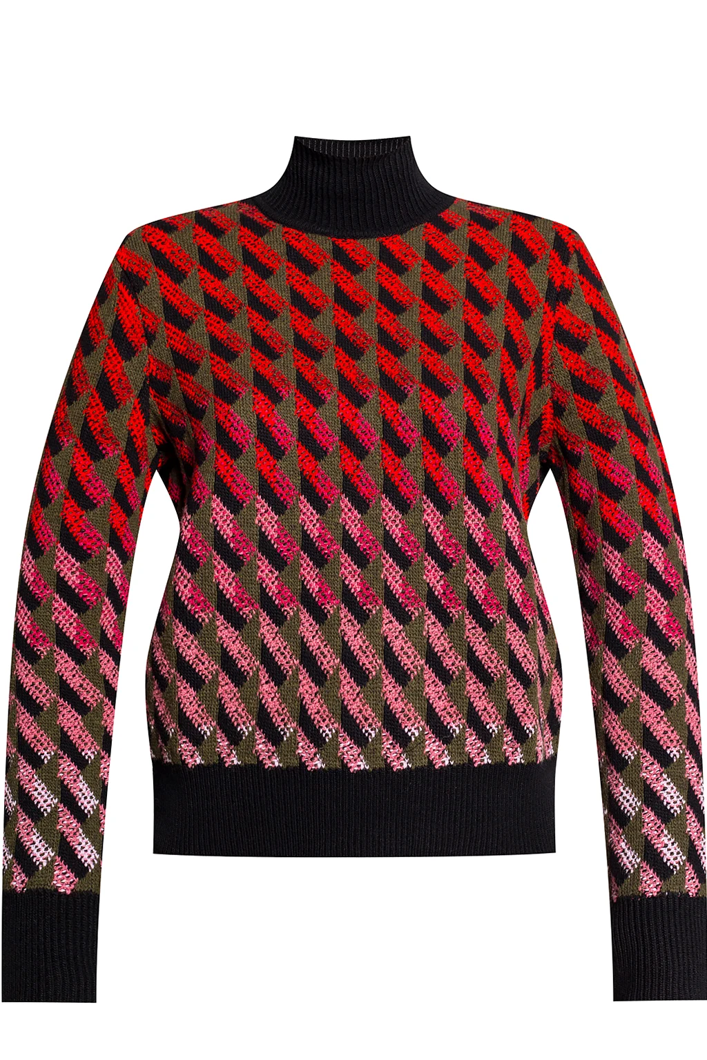 Patterned turtleneck sweater