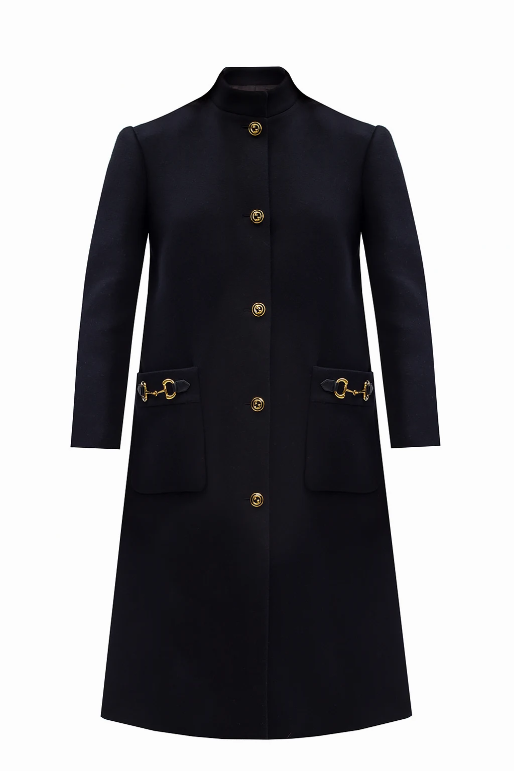Coat with standup collar