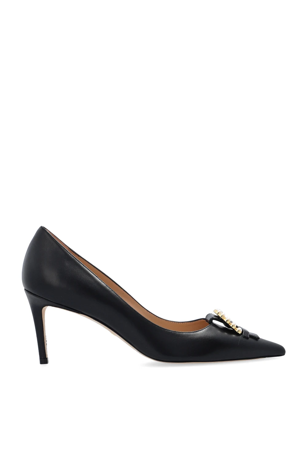 Leather stiletto pumps